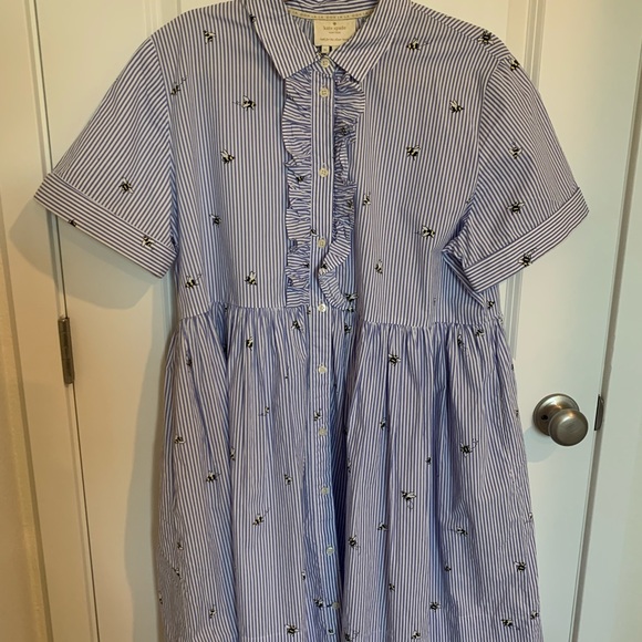 Kate Spade Bumblebee Blue and White Striped - Picture 7 of 7